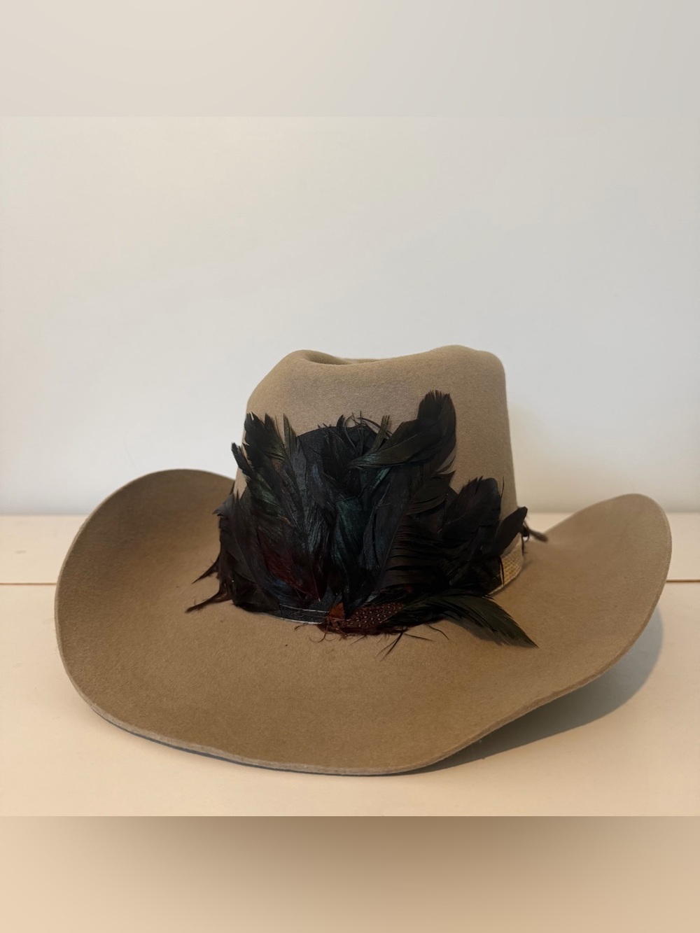 Smithbilt Hats Tan Light Grey Felt Material Cowboy Hat Nomad 7 1/4 size